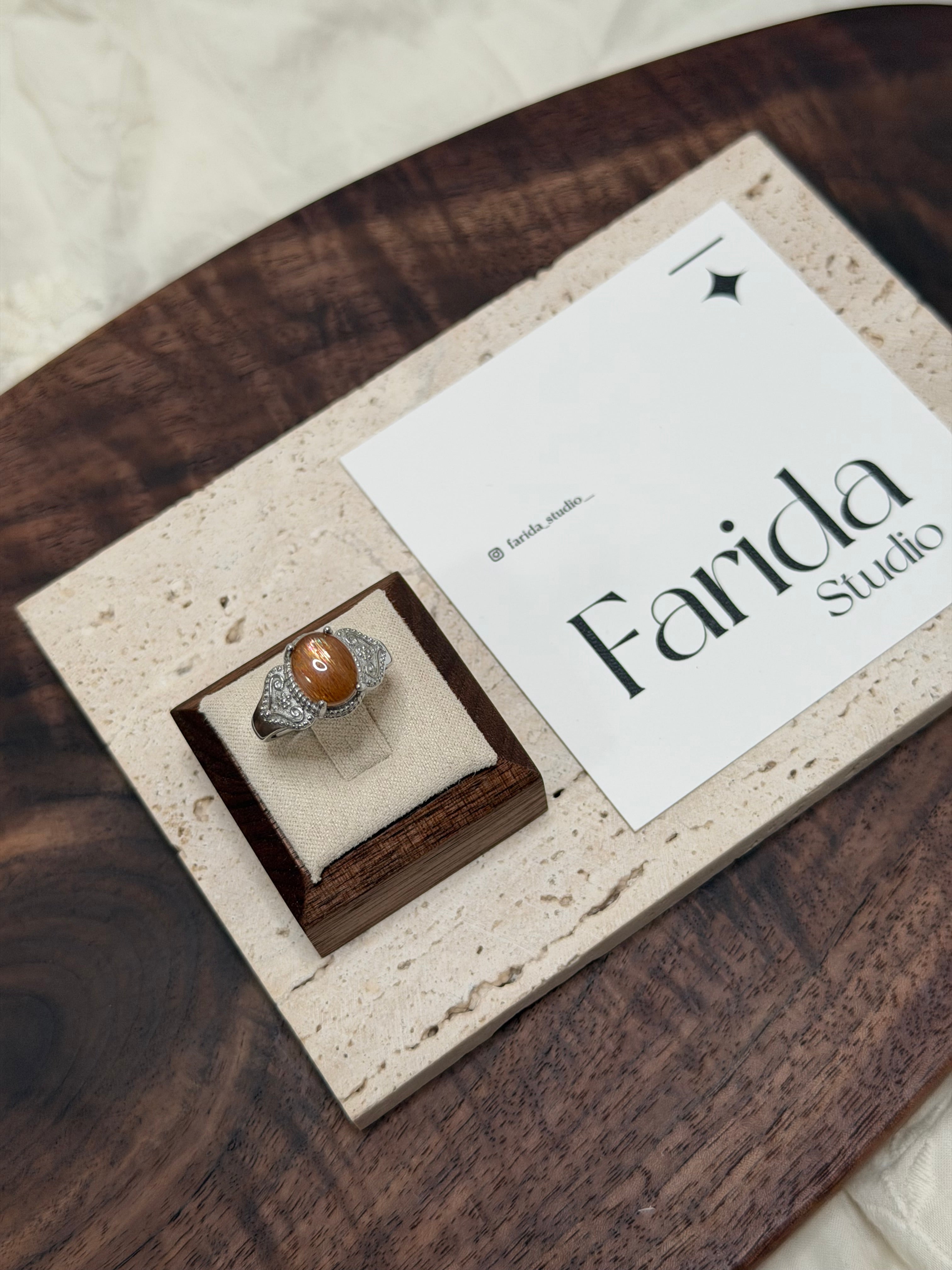 黑金骨幹（太陽石）戒指