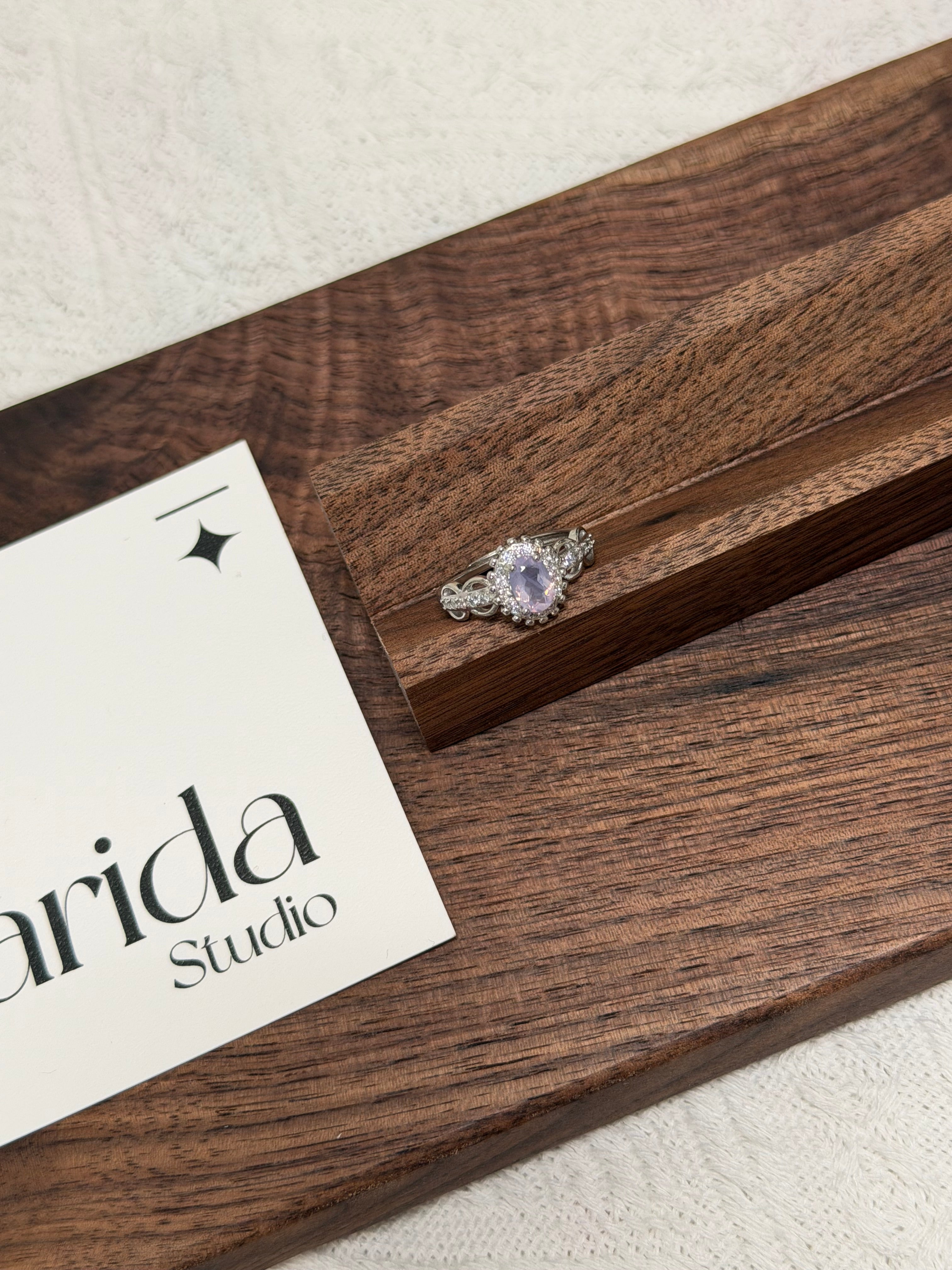 紫玉晶鈦鋼戒指