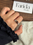 小花彩幽靈戒指