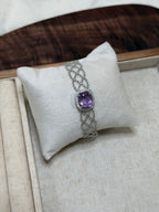 蕾絲方鑽紫水晶手鏈