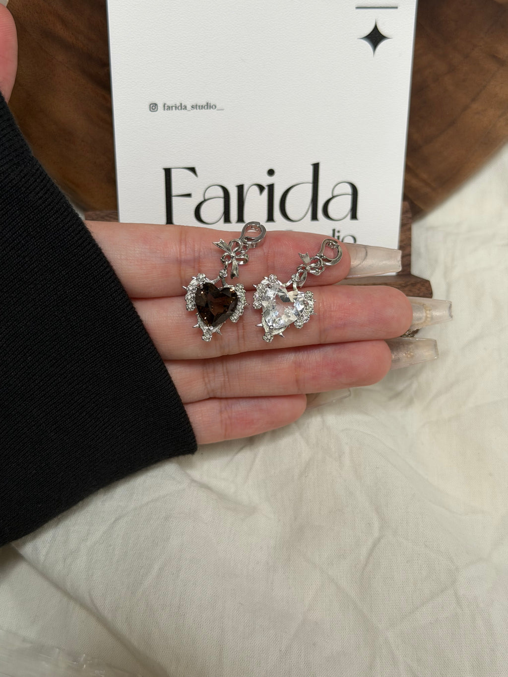 心型水晶吊墜（開口扣）