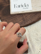 黑髮晶鈦鋼戒指