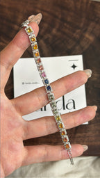 S925滿圈彩藍寶手鏈