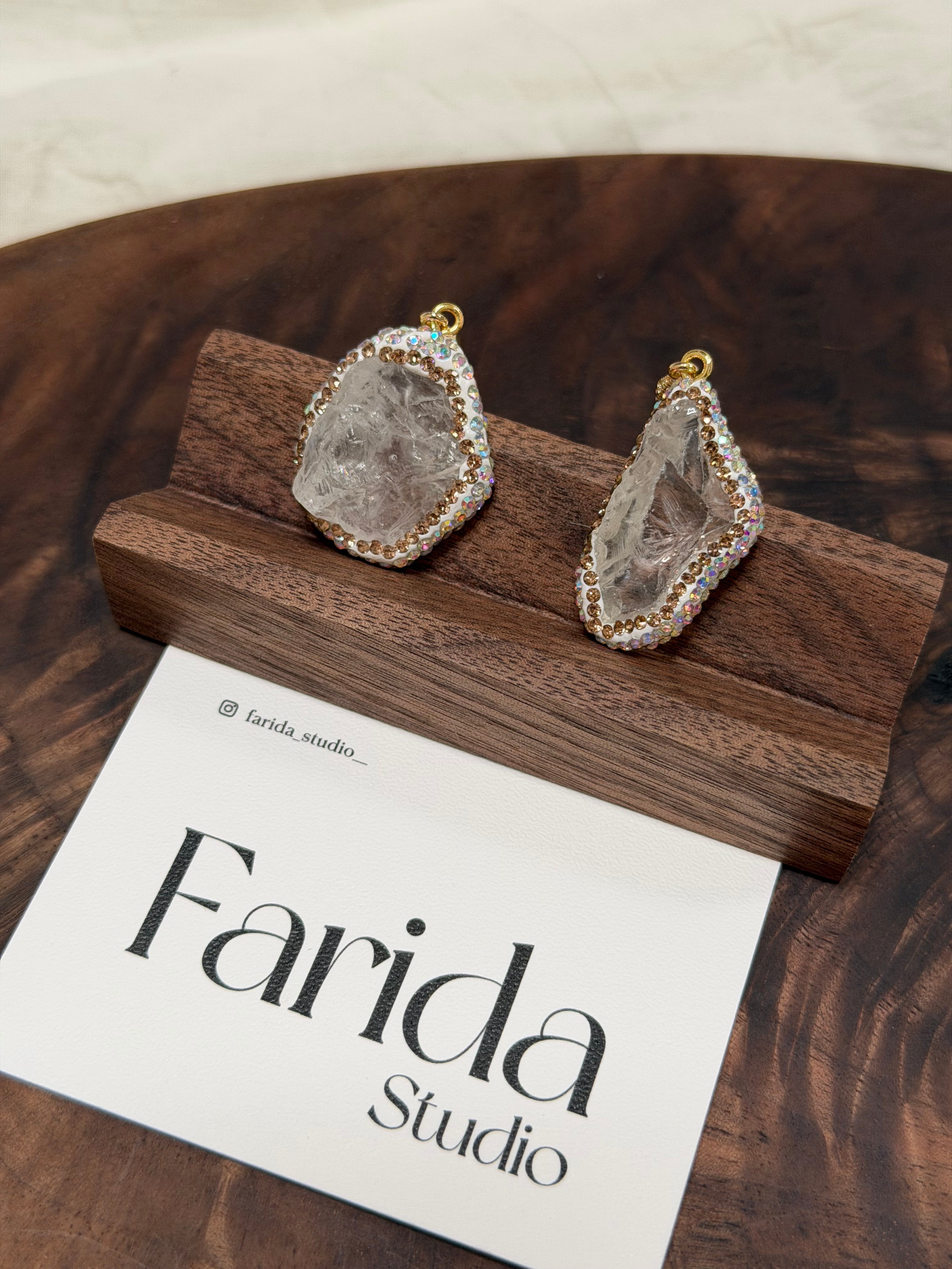 白水晶原石吊墜