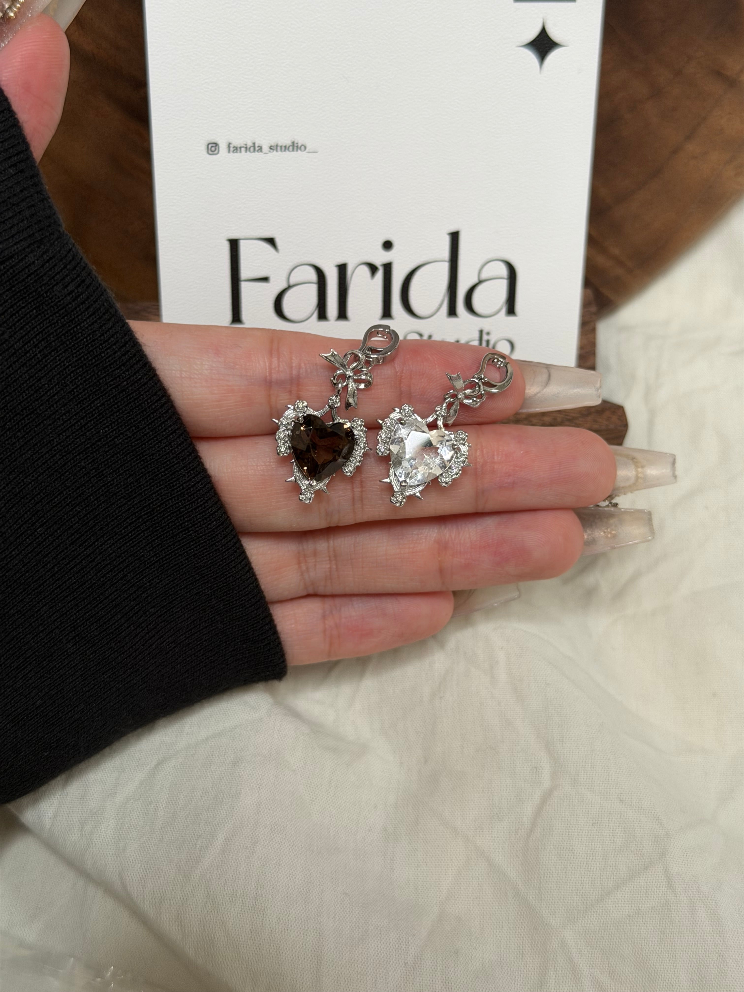 心型水晶吊墜（開口扣）