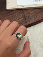 鮑魚貝鈦鋼戒指