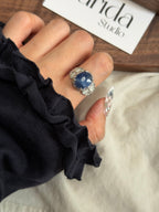 蝴蝶藍晶石戒指