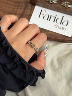 絲帶橄欖石戒指