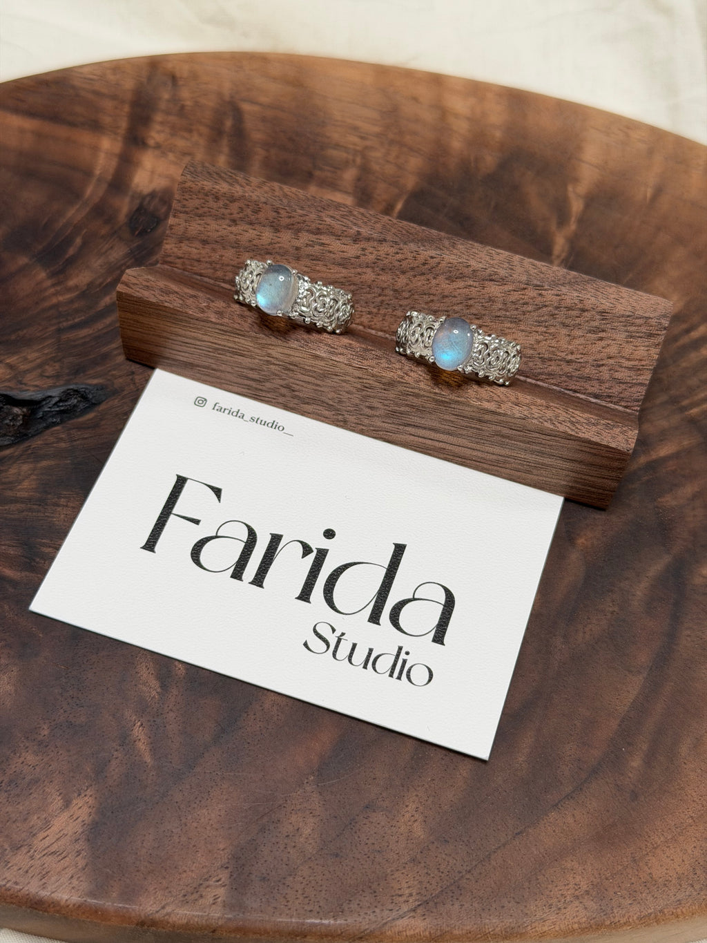 灰月光鈦鋼戒指