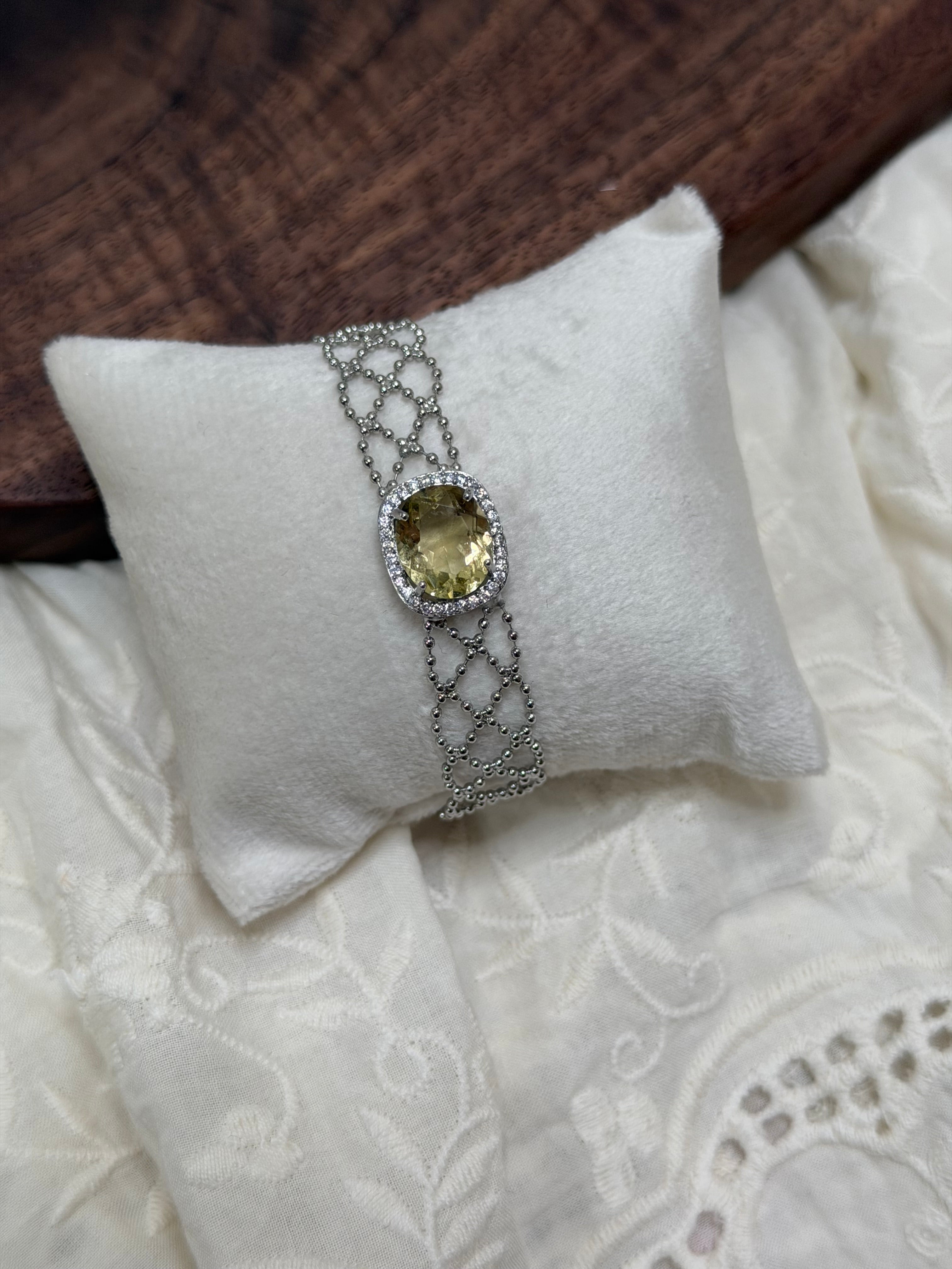 蕾絲黃水晶手鏈