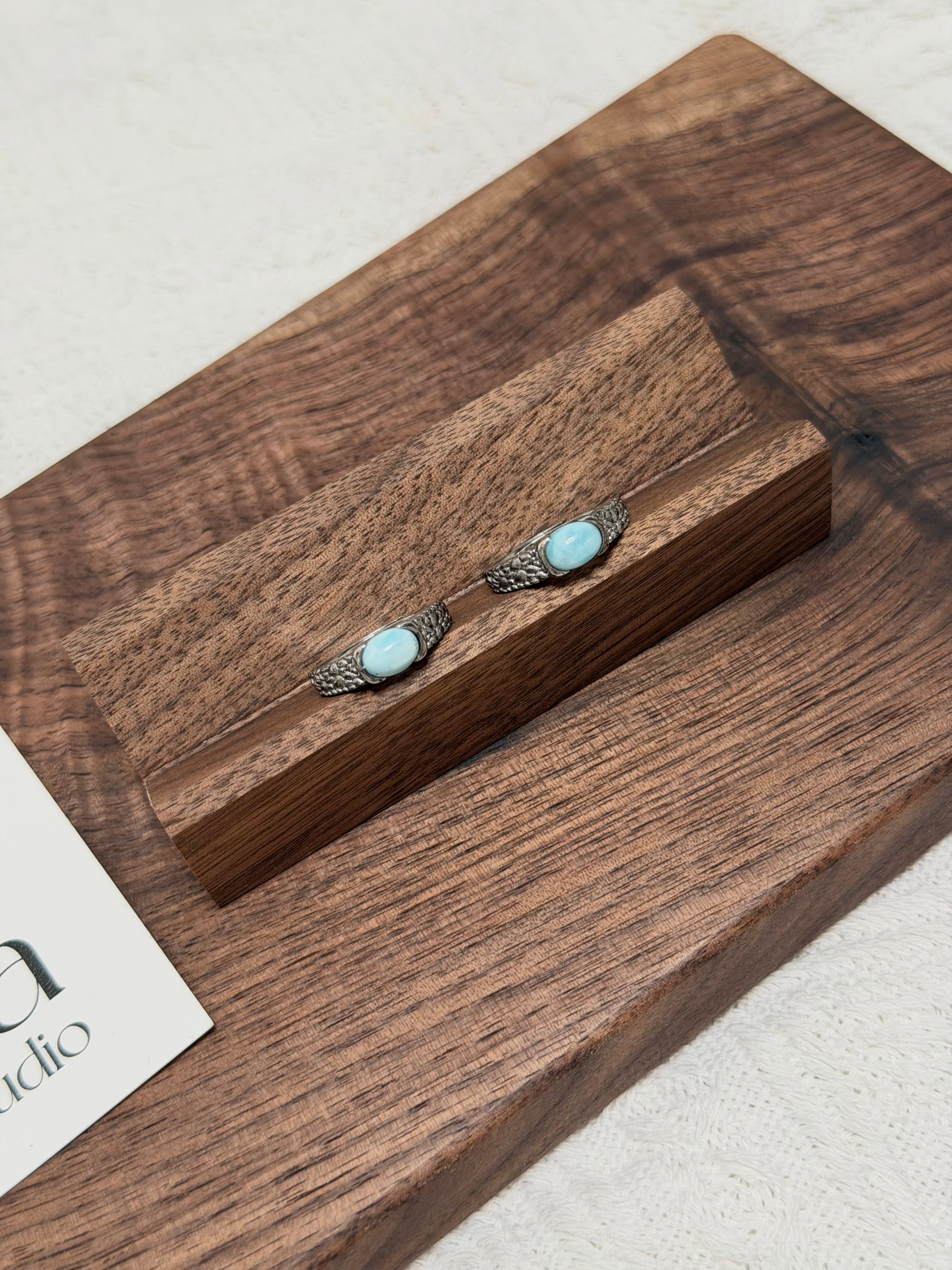 做舊橫版海紋石戒指