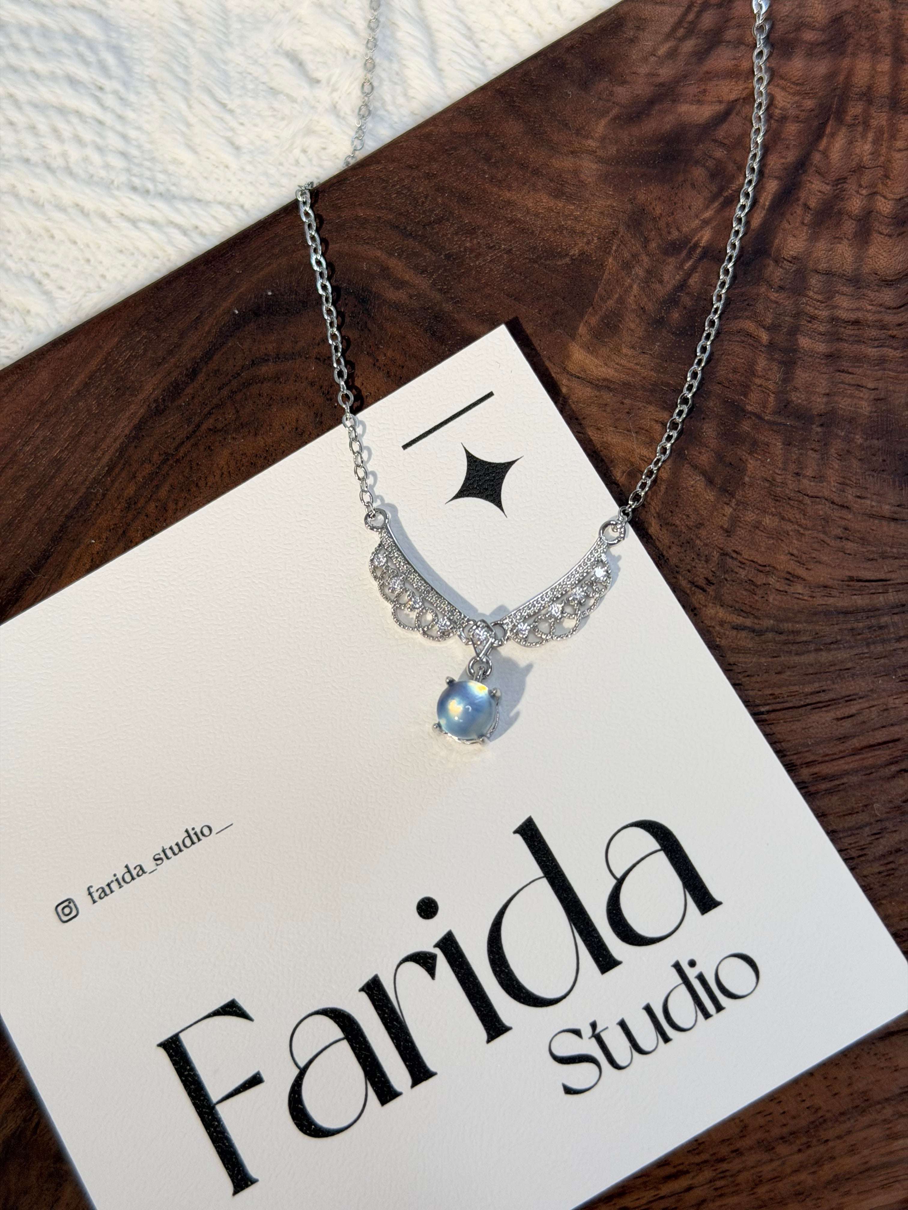 海藍寶天使吊墜