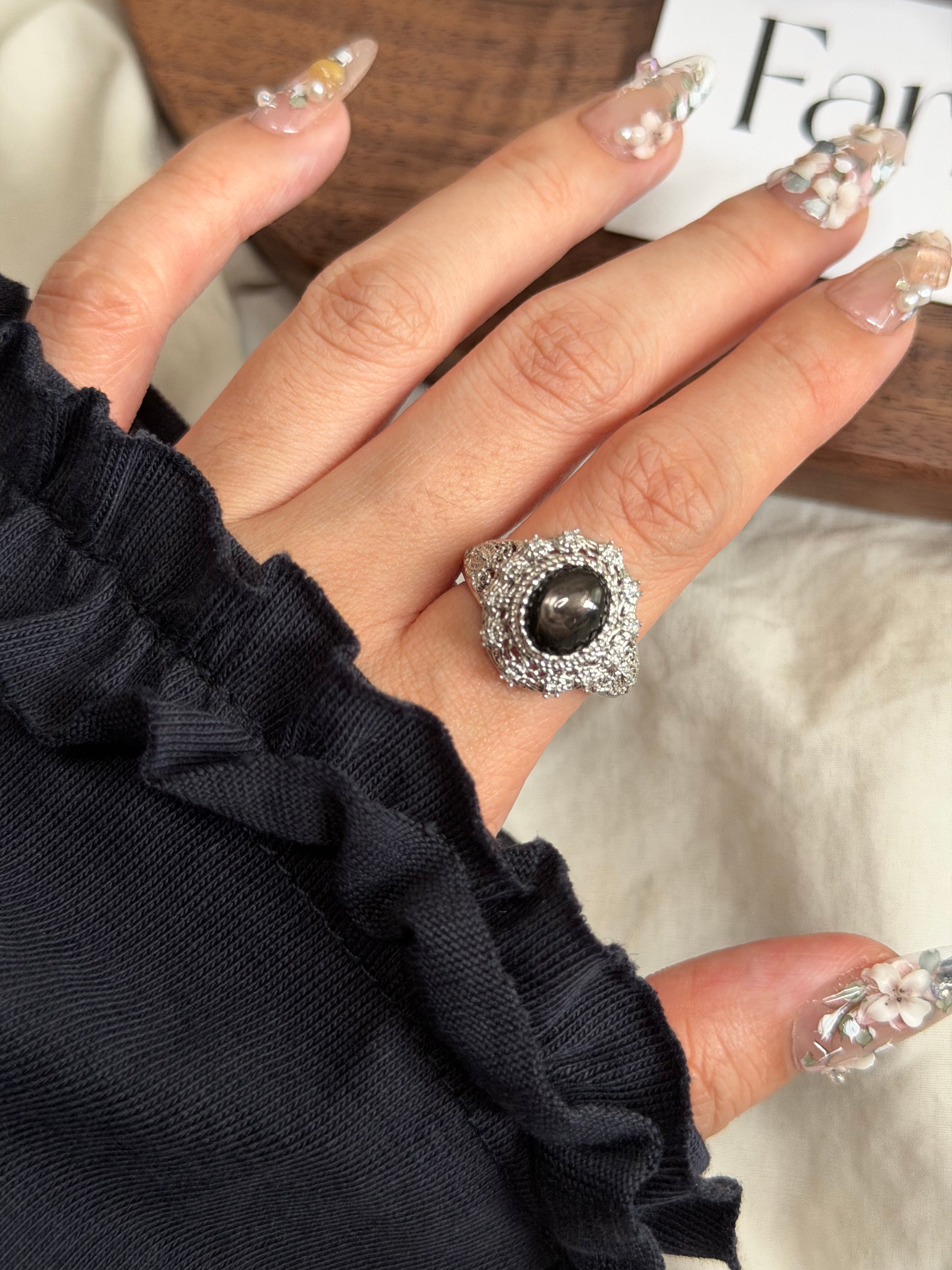 重工藝金運石戒指