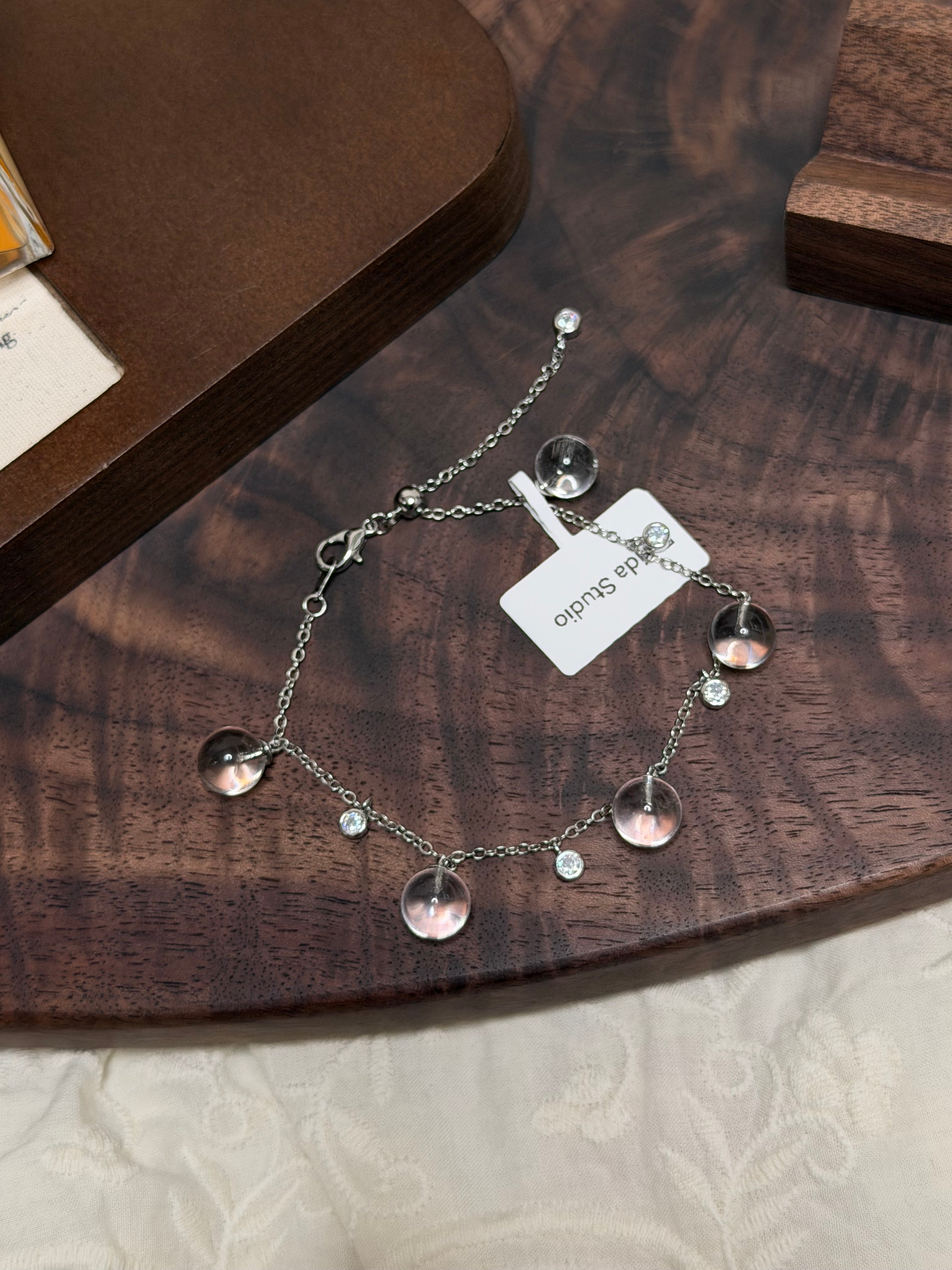 白水晶波波手鏈