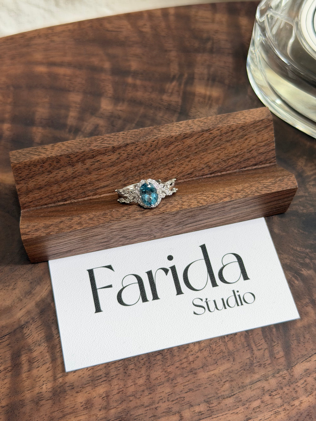 S925瑞士藍托帕戒指