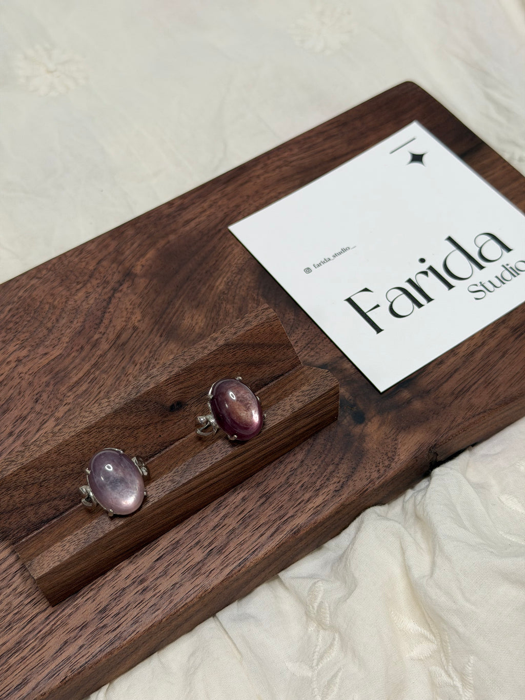 粉紫鋰雲母戒指