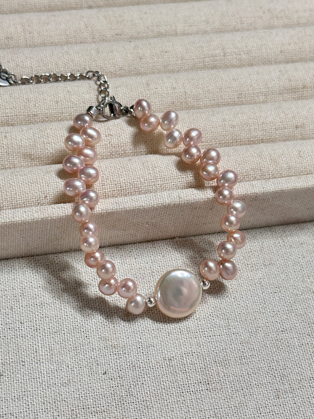 麥穗粉珍珠手鏈