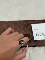 紫鋰雲母（黑體）戒指