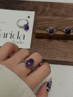 帝王紫紫水晶戒指