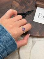S925水滴紫水晶戒指