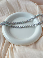 彩光淡水灰珍珠頸鏈