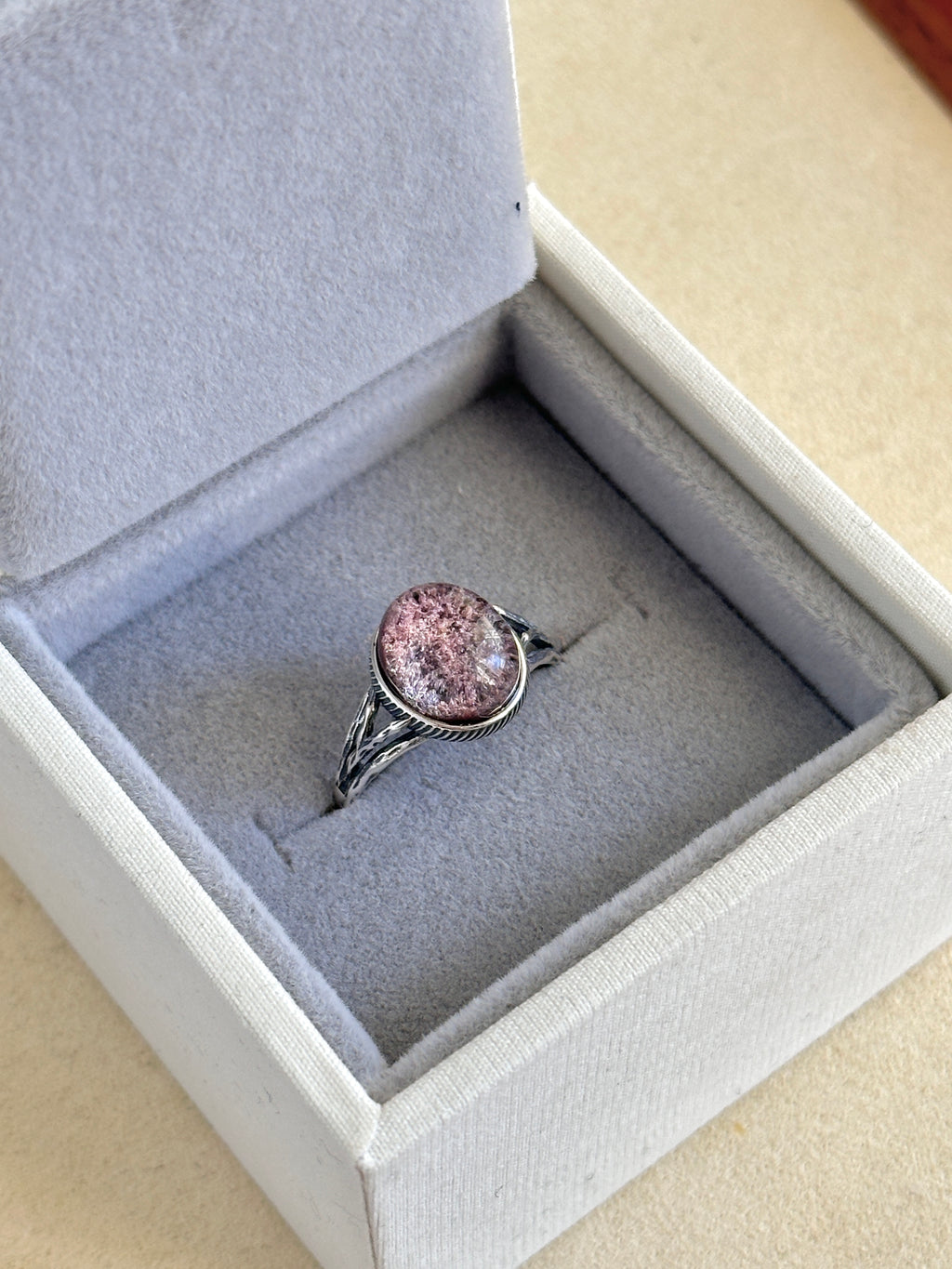 S925粉幽靈戒指