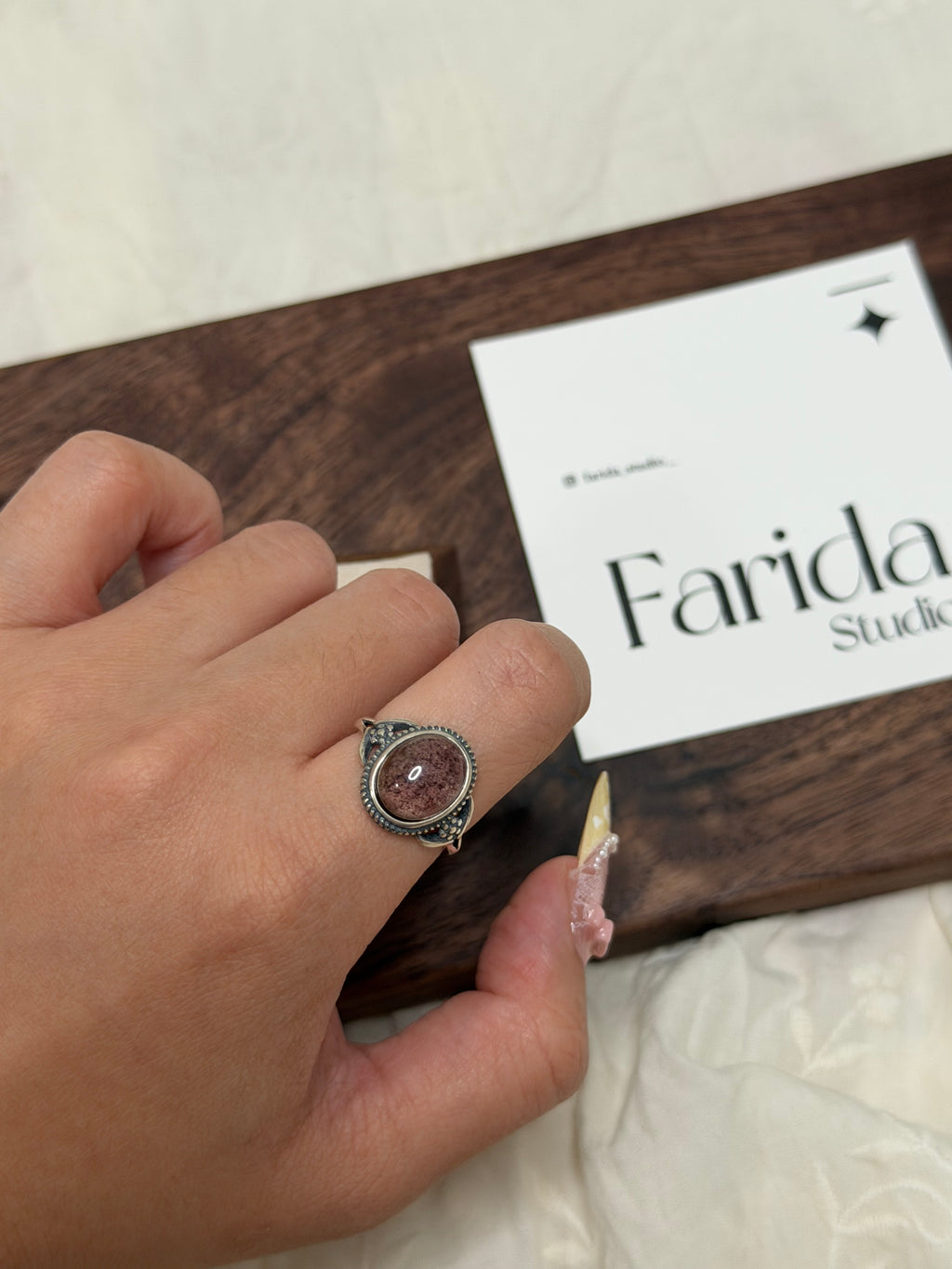 S925粉幽靈純銀戒指