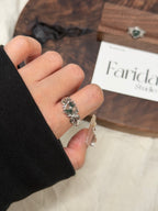 水草瑪瑙心型戒指