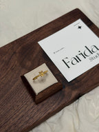 S925鍍金黃水晶戒指