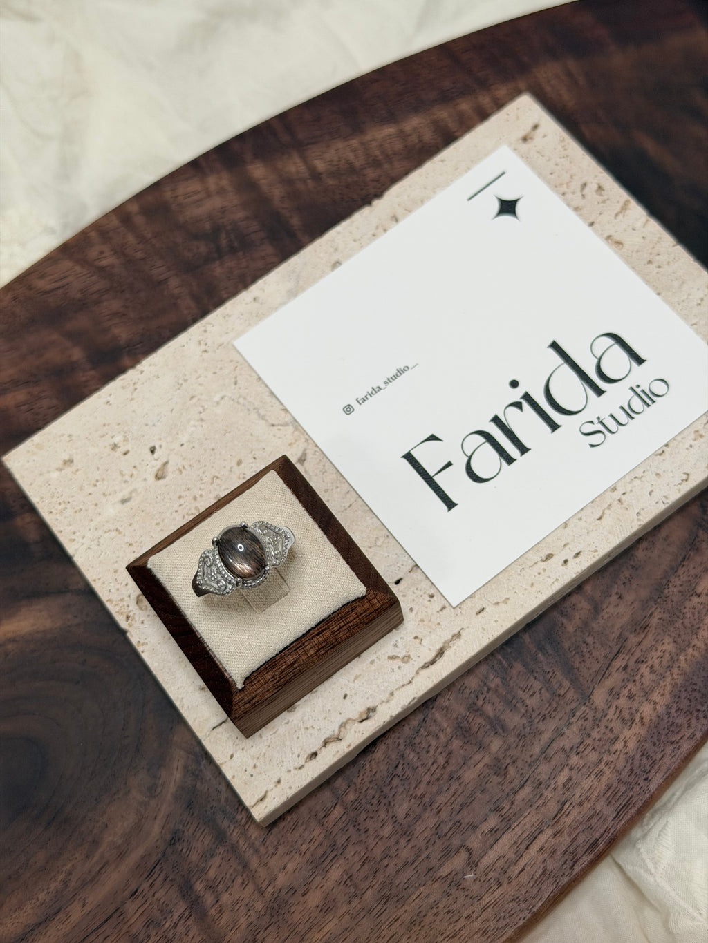 黑金骨幹（太陽石）戒指