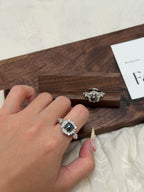 雙馬頭珍珠戒指