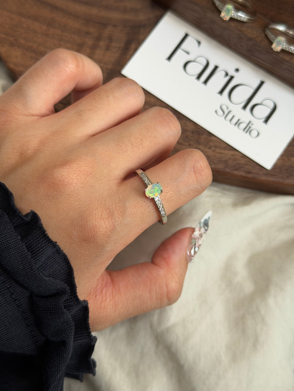 鑽切澳寶小戒指