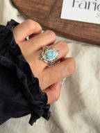 宮廷風海紋石戒指