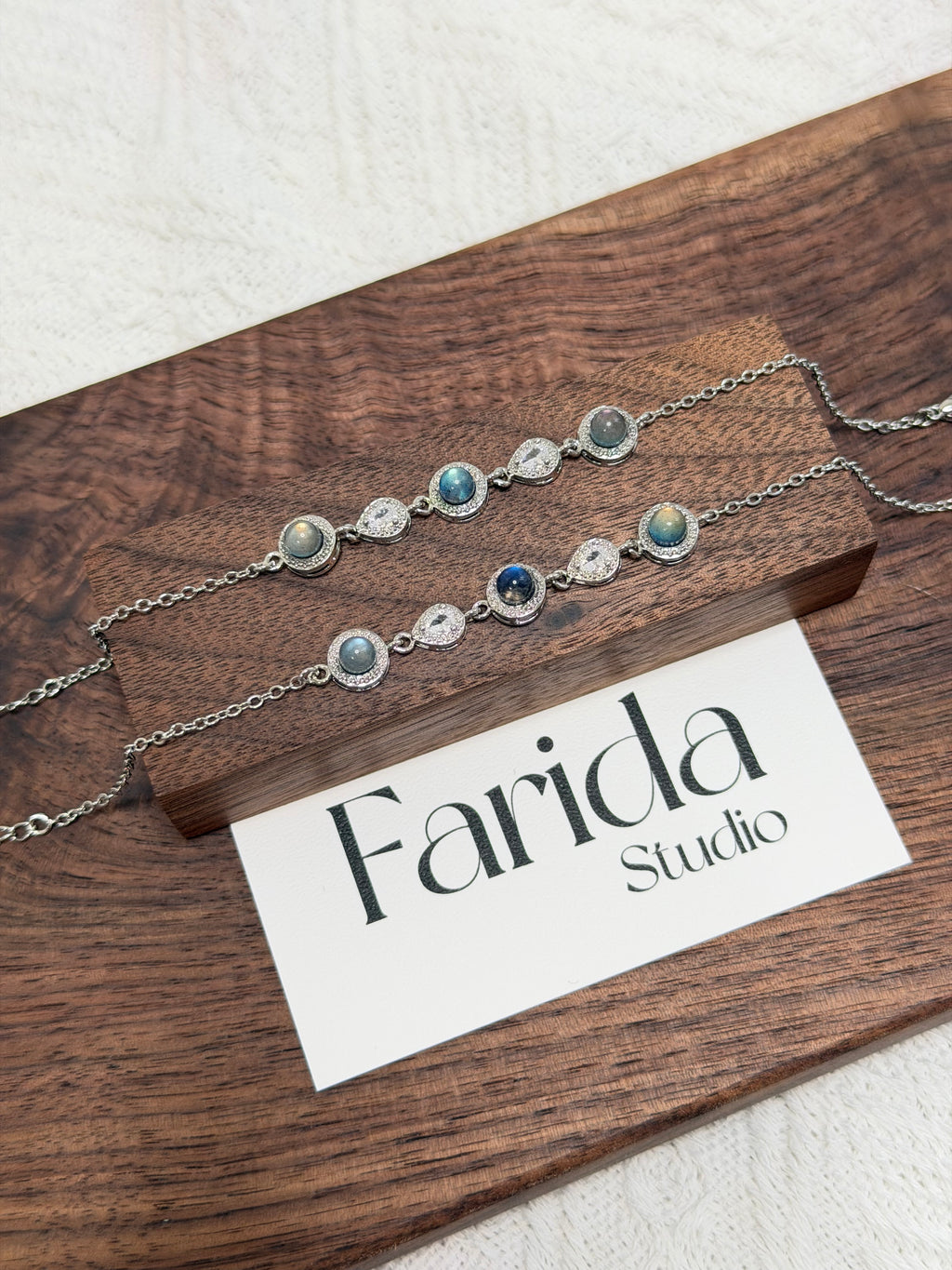 ✨ 月光流影灰拉長石手鏈✨