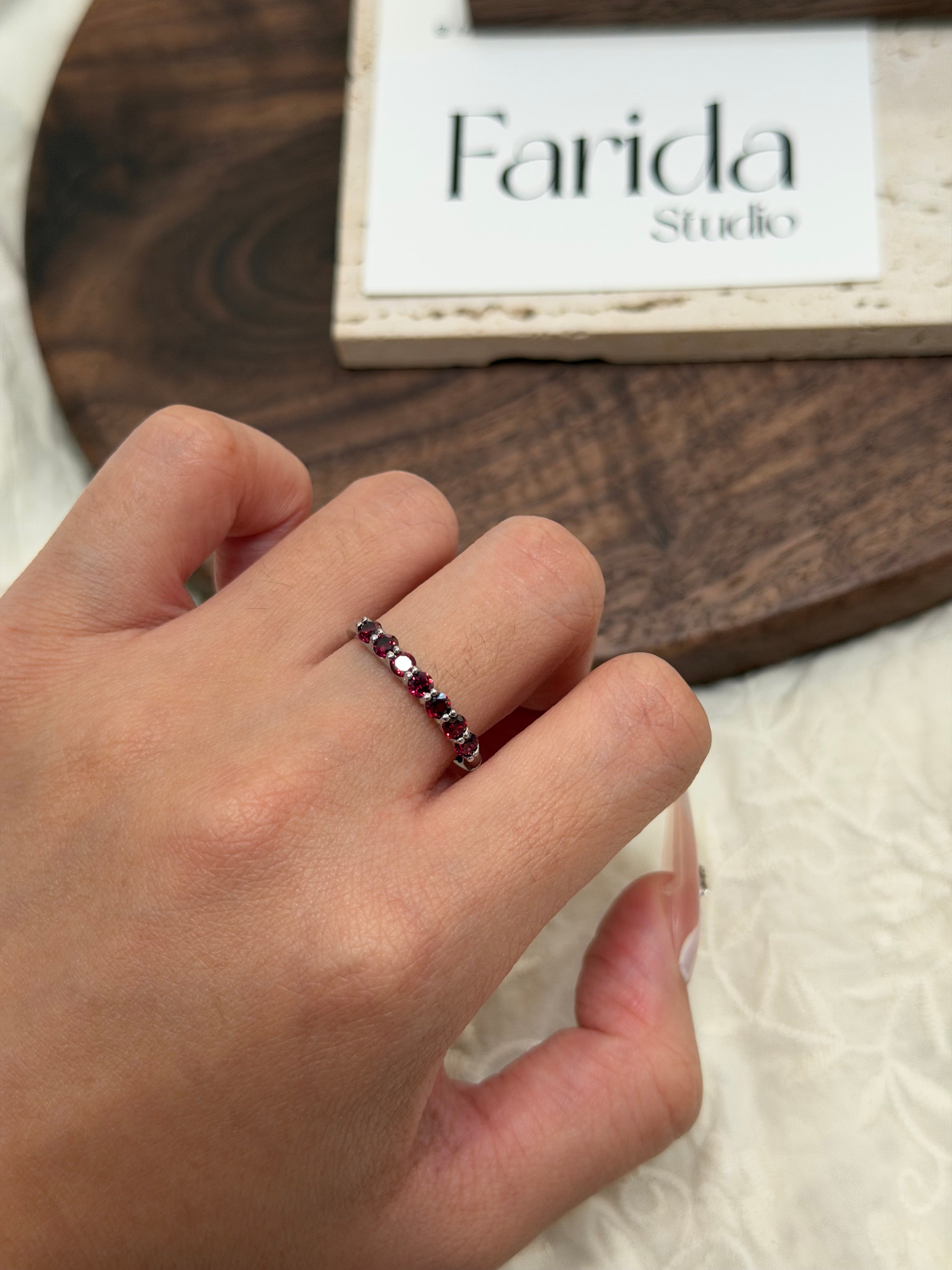 石榴石鈦鋼排戒