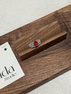 蕾絲新燒紅寶石戒指