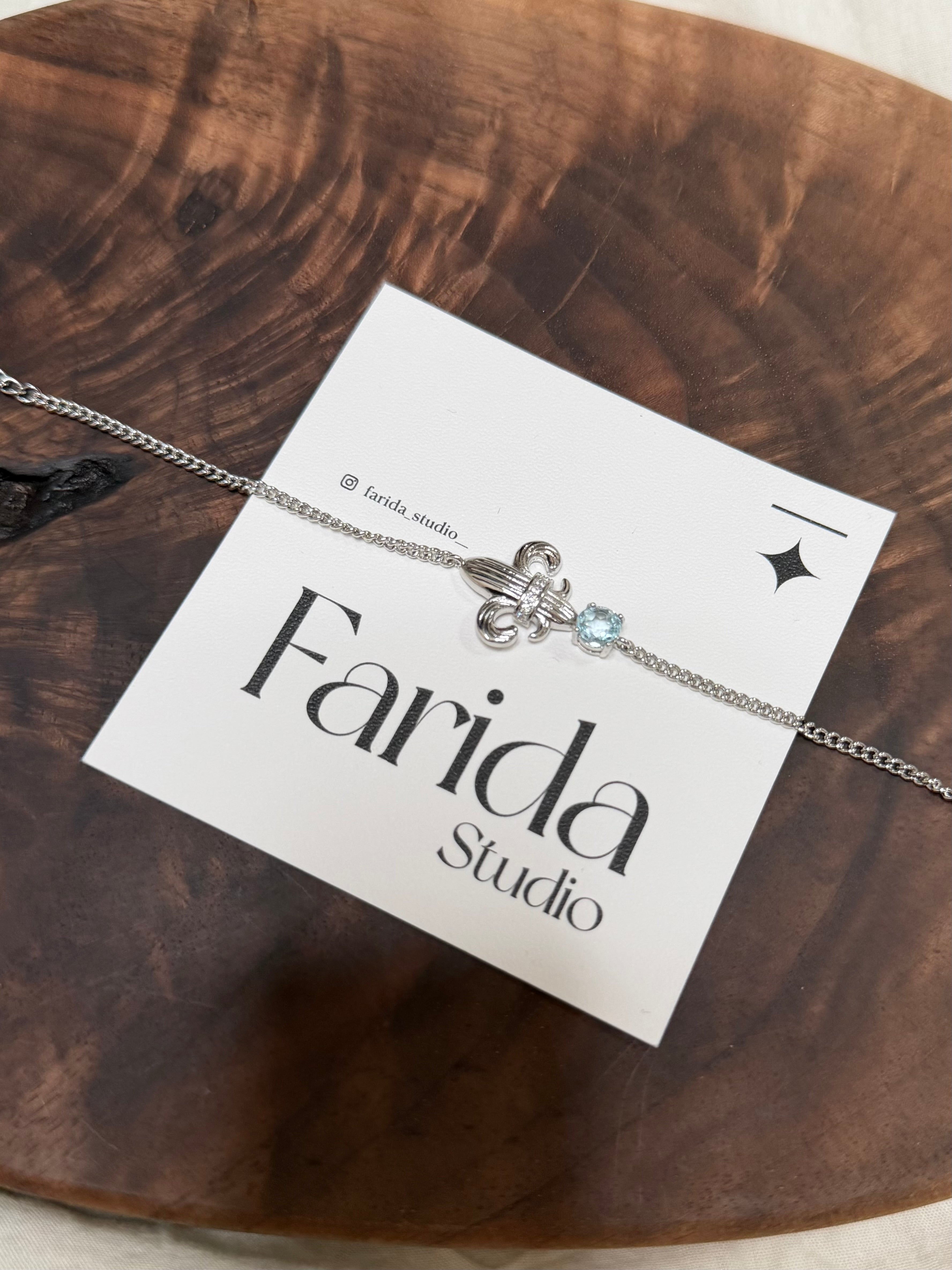 鳶尾花藍托帕手鏈