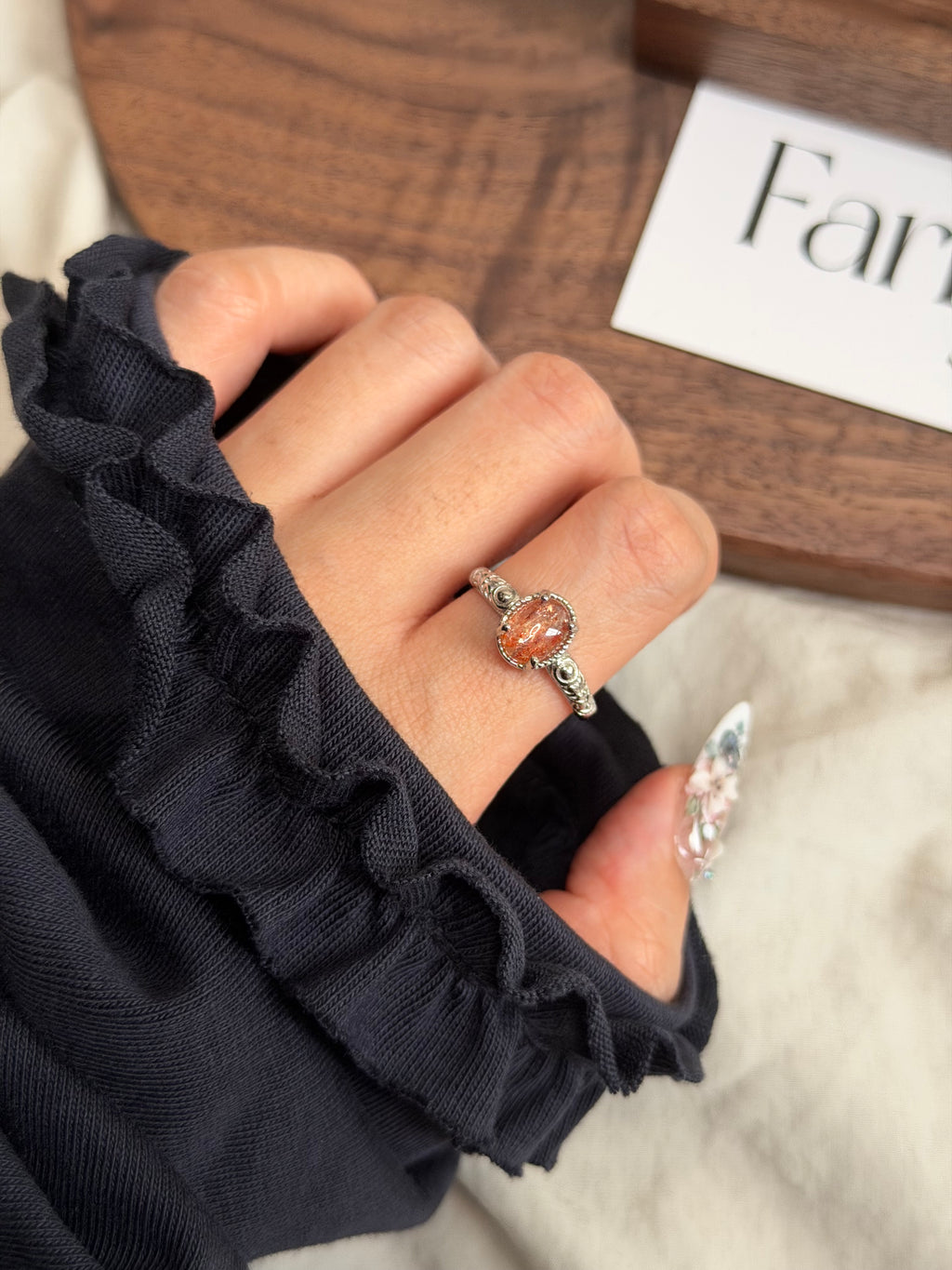 金太陽石小戒指