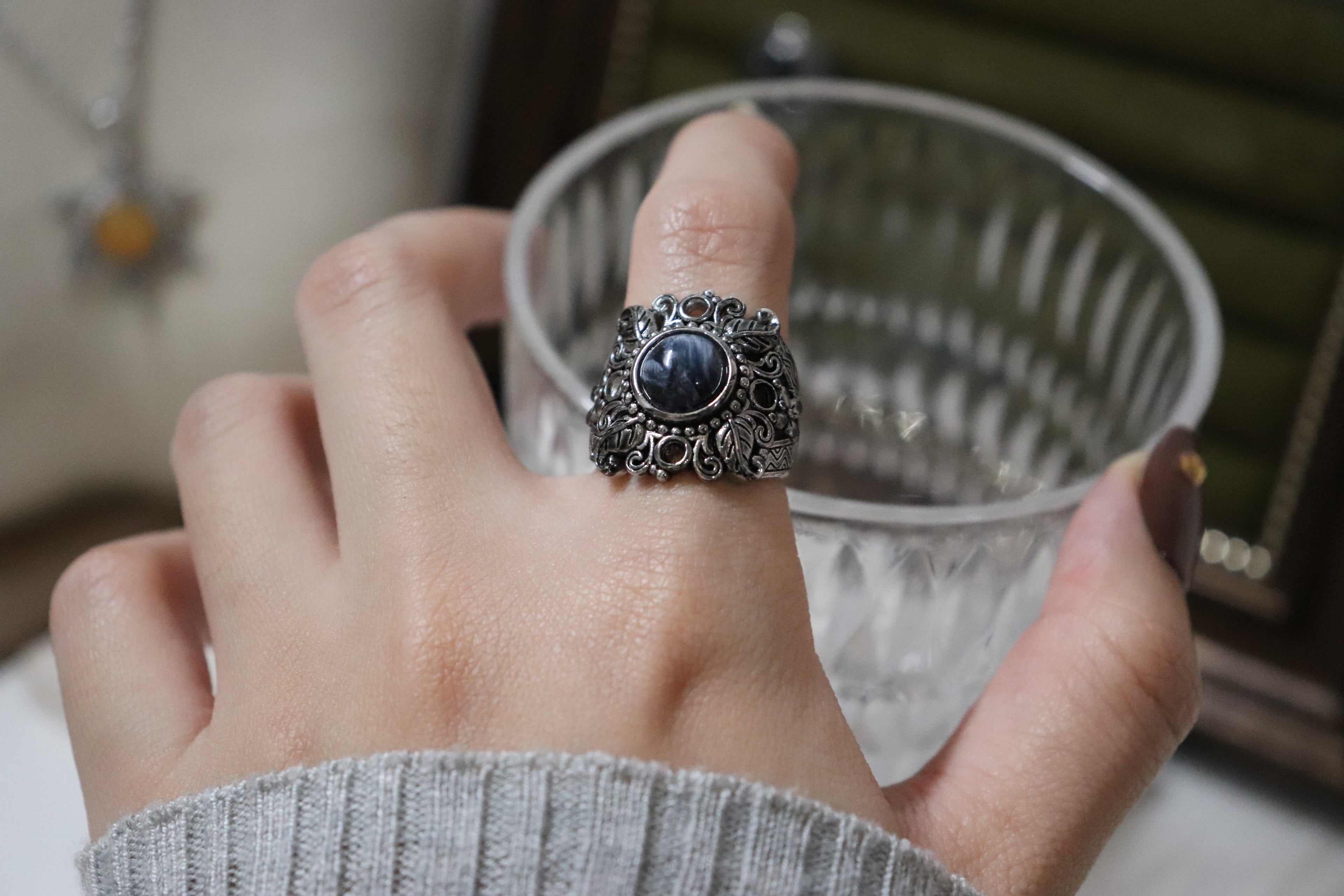 尼泊爾風格彼得石戒指