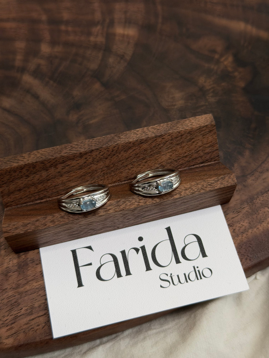 簡約海藍寶戒指