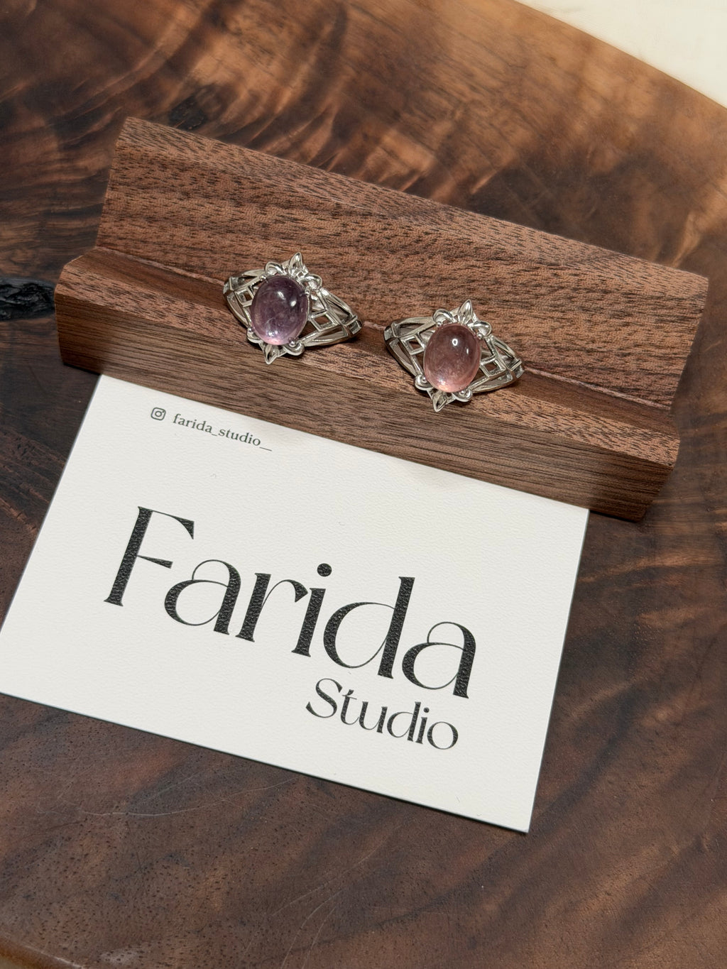 粉紫鋰雲母戒指