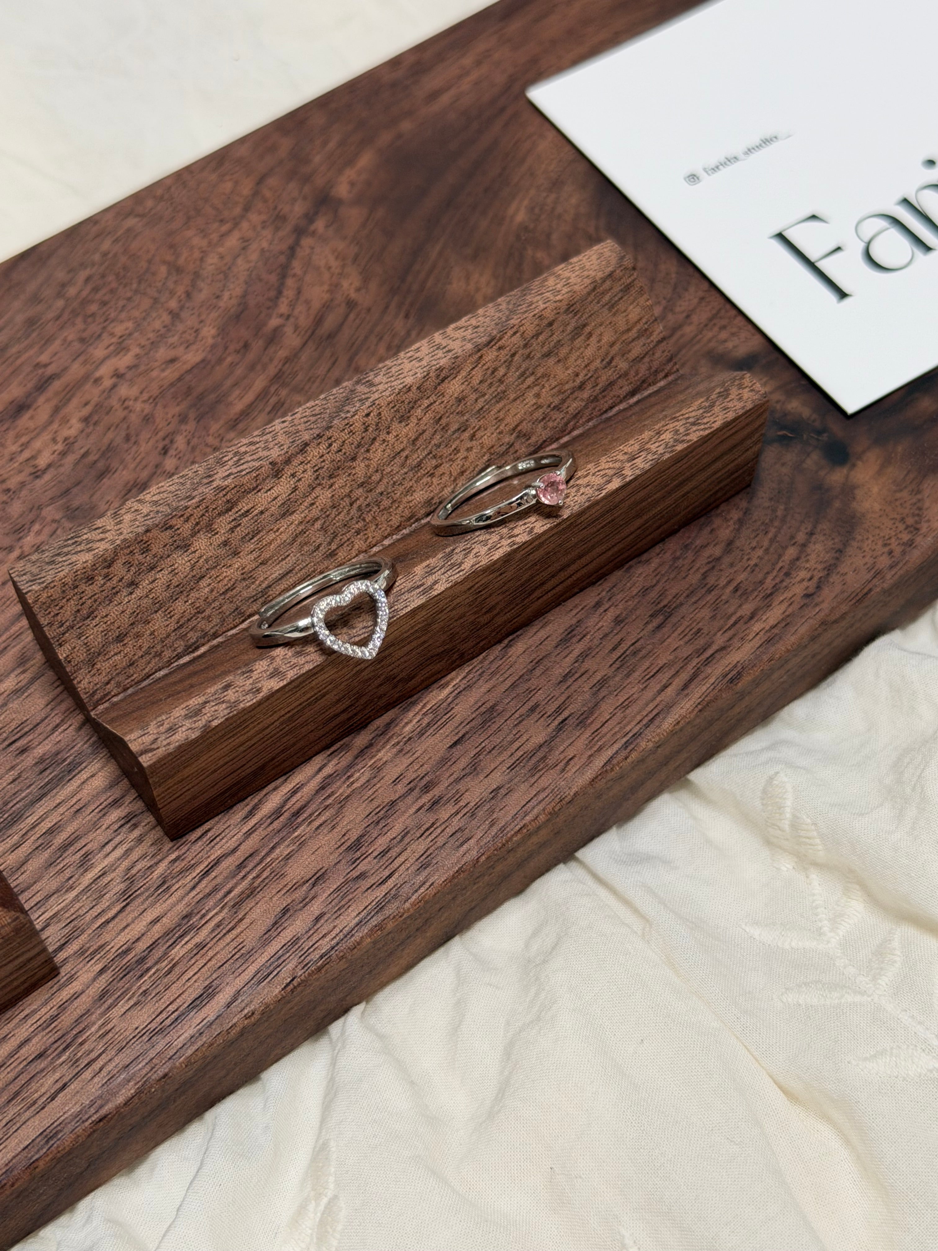 粉碧璽組合戒指