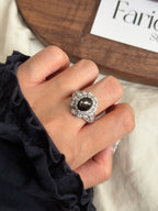 重工藝金運石戒指