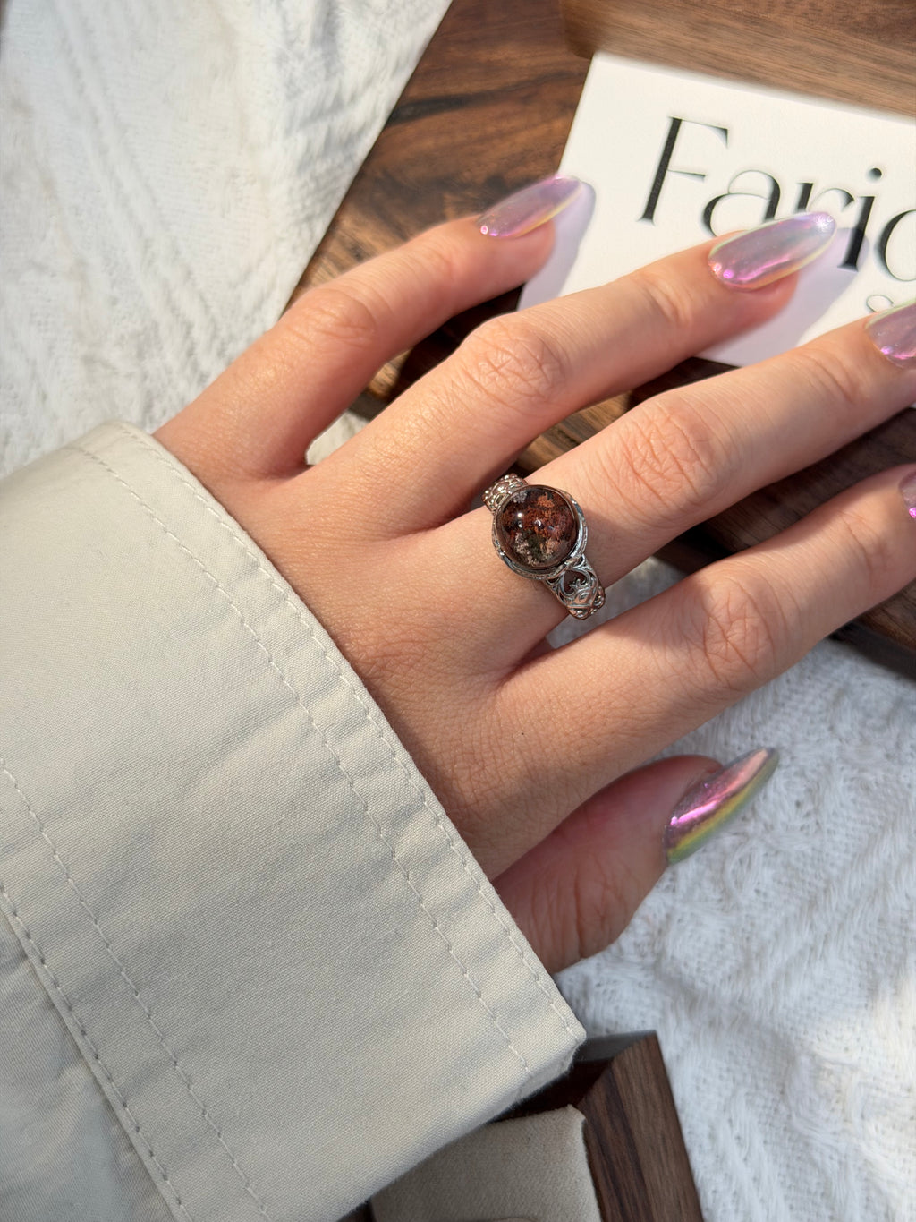 復古托幽靈戒指