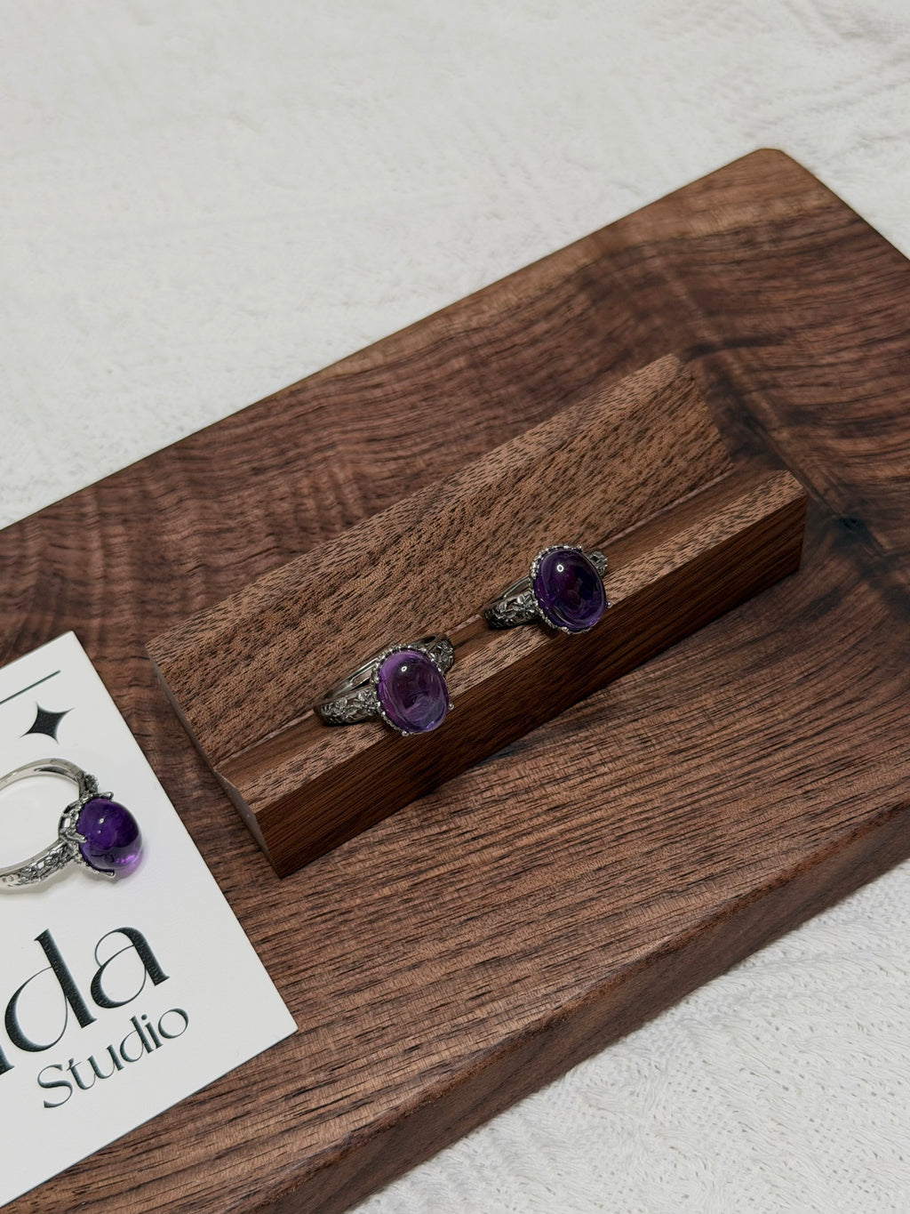 帝王紫紫水晶戒指