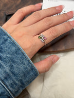 S925雙色碧璽戒指