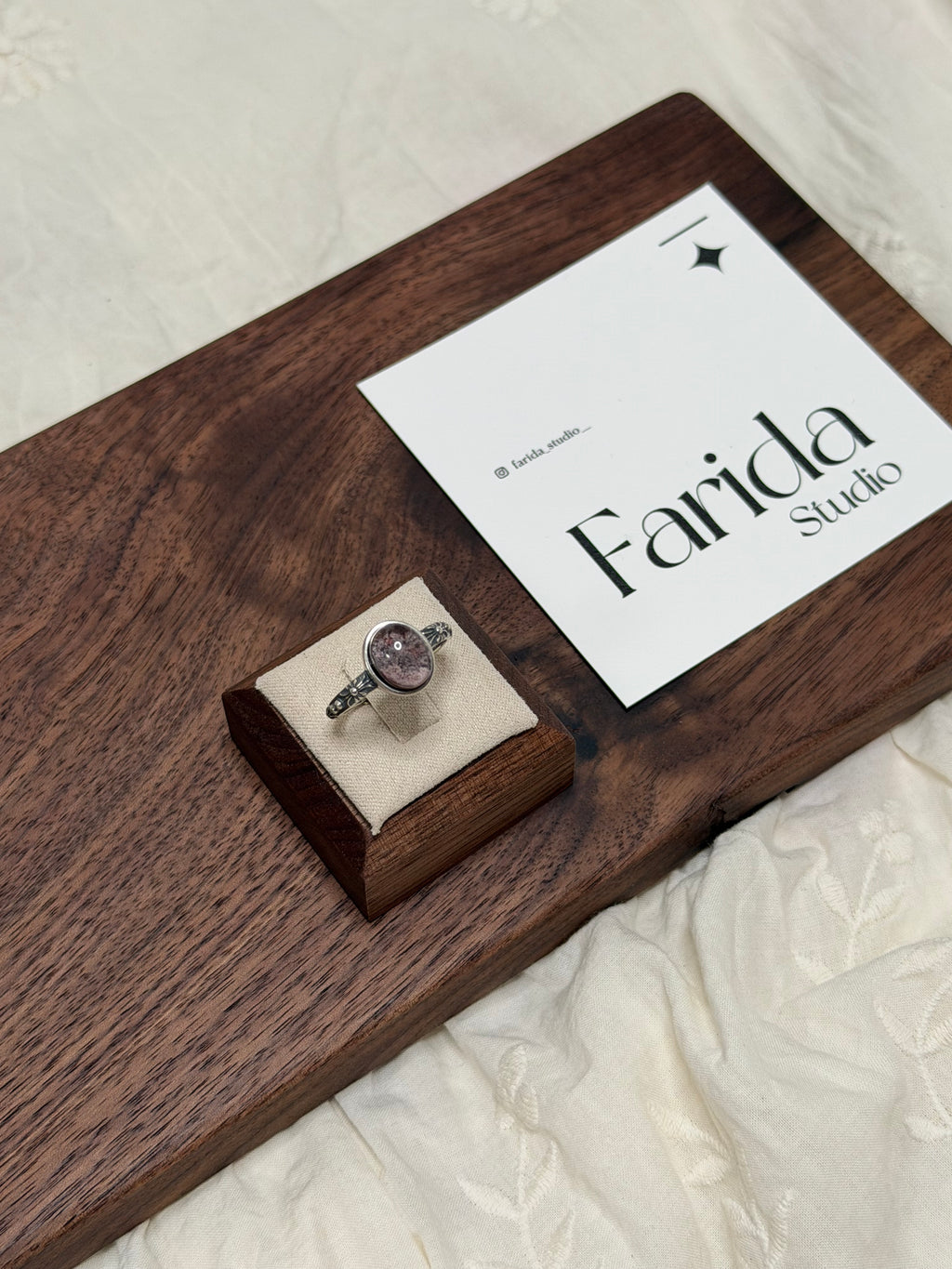 S925克羅星粉綠幽靈戒指