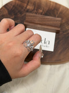 鏈條款灰月光戒指