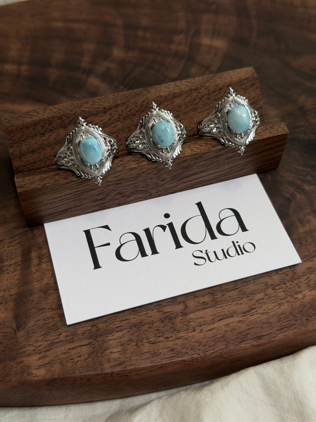 宮廷風海紋石戒指