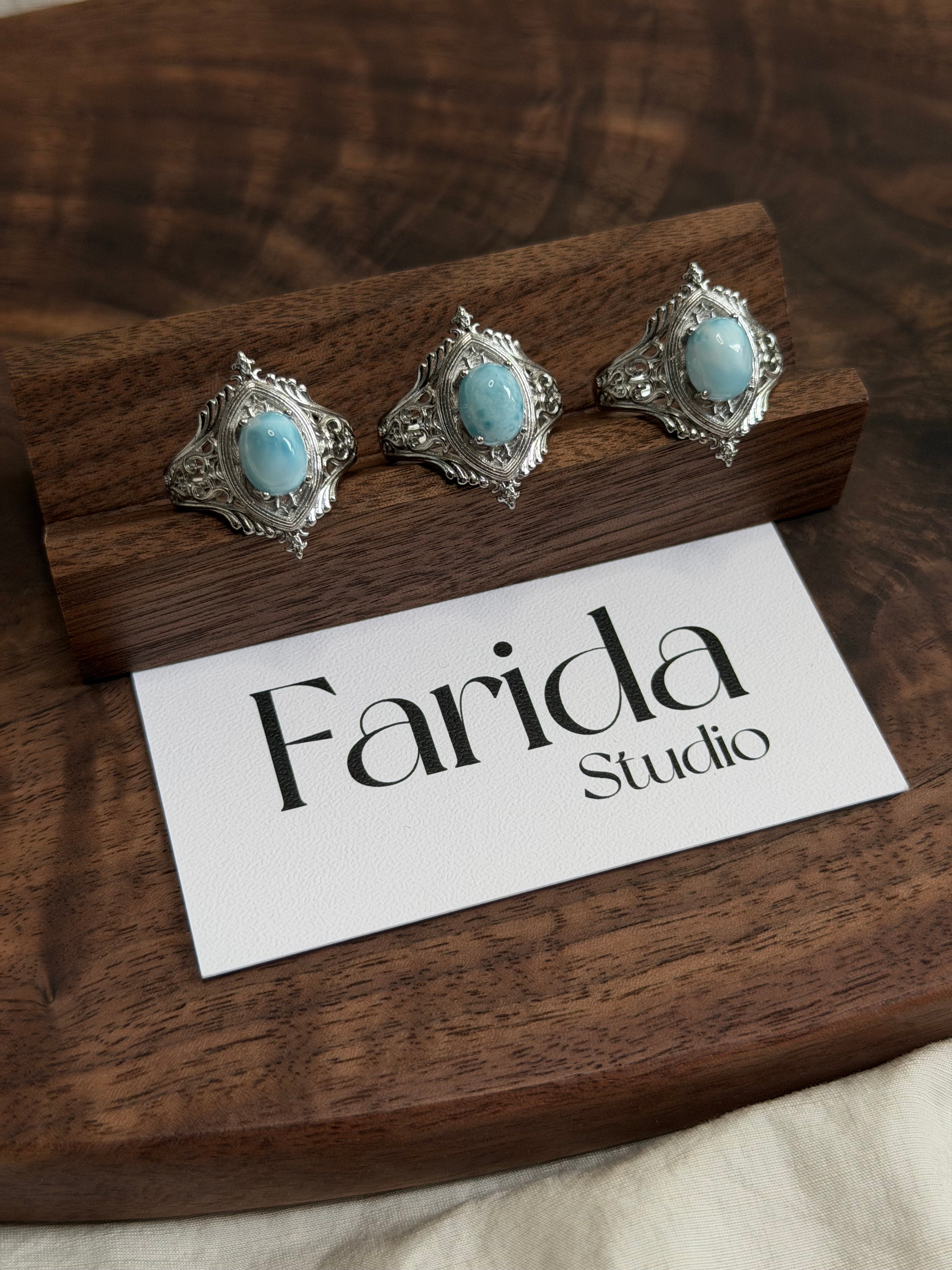 宮廷風海紋石戒指